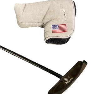 SeeMore ONE Cs Center Shaft Milled Putter 5013046 RH Steel 33" Great Grip + HC