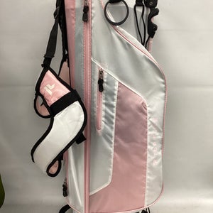 Used Top Flite 6 SLOT STAND BAG Womens Stand Bag Pink And White 11851-S000038945