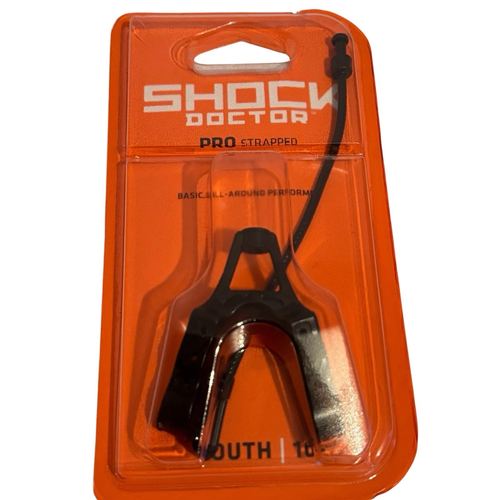 Shock Doctor Pro Strapped Youth 10 Mouth Guard Shock-Absorbing Sports Football