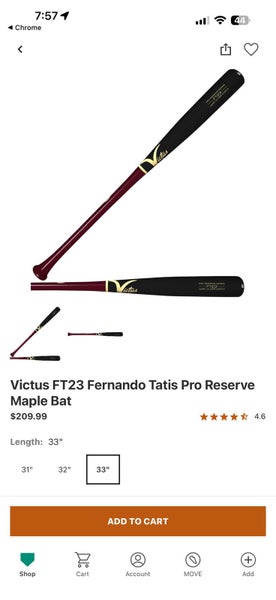 Victus Tatis 2024 Victus Tatis Maple Bat (-3) 30 oz 33