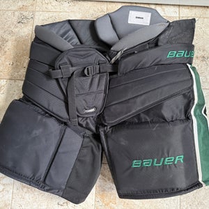 Bauer Pro Custom Hockey Goalie Pants- Black and Forest Green- Large