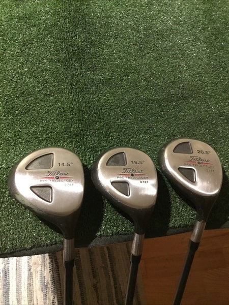 Titleist Pro Trajectory 975F Woods Set 14.5* FW, 18.5* FW, 20.5* FW Reg Graphite