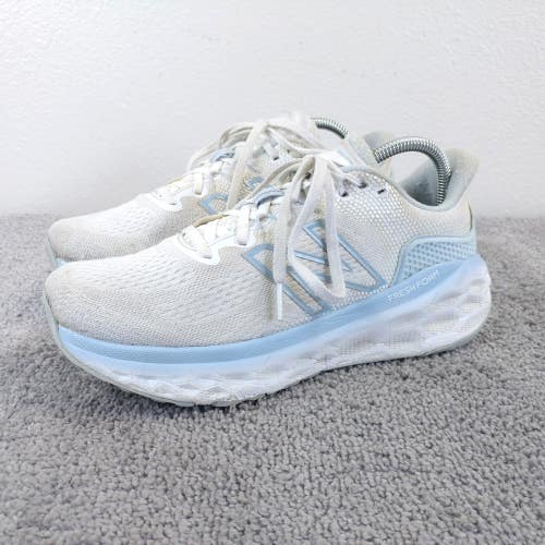 New Balance Fresh Foam More V3 Womens Size 9 Running Sneakers White Blue Low Top