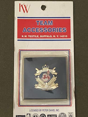 Cleveland Vintage Late '90s MLB NOS Chief Wahoo Crown Pin by Peter David (New)