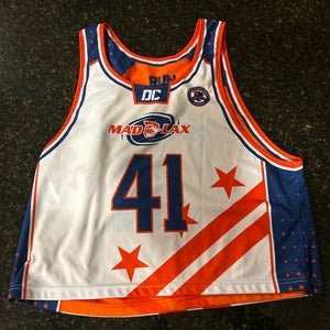 Madlax All-Stars Lacrosse Jersey (White/Orange, Adult L/XL)