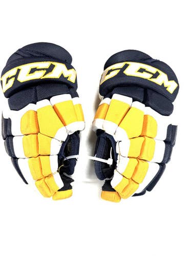 Used CCM C300 Junior Gloves Navy Blue And Yellow 13" 11860-S000299438