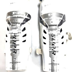 Used Bauer NEXUS Intermediate Shin Guards White 12" 11860-S000299447