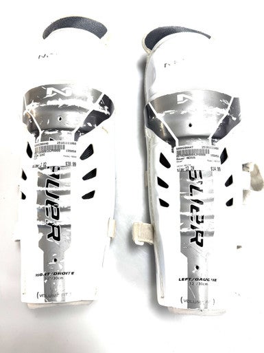 Used Bauer NEXUS Intermediate Shin Guards White 12" 11860-S000299447