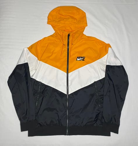 Nike Windrunner Wind Breaker Jacket Large Black White Logo