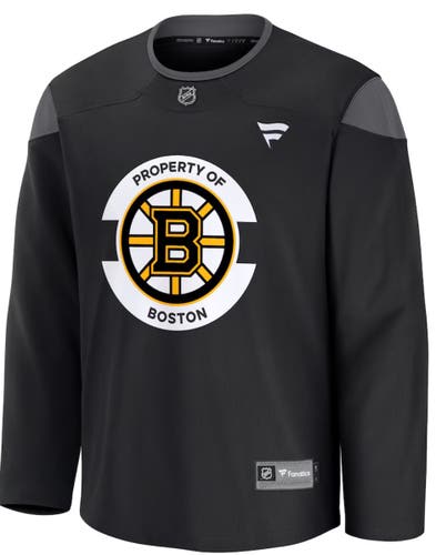 Fanatics Boston Bruins New Practice Jersey Black Men’s Large
