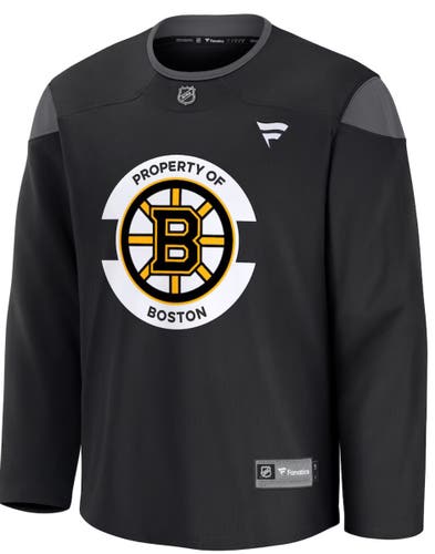 Fanatics Boston Bruins New Practice Jersey Black Men’s Large