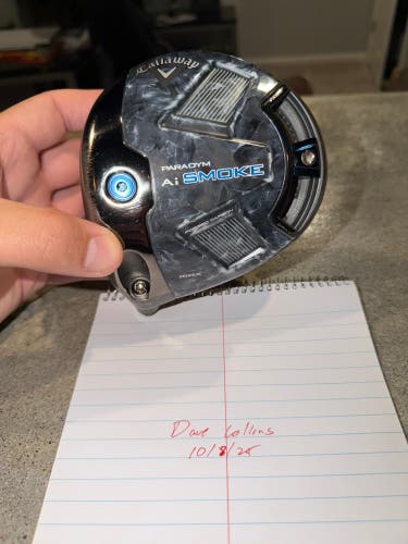 Men's Callaway Paradym AI Smoke Max Left Hand Driver Uniflex 10.5 Loft (Used) head and cover only