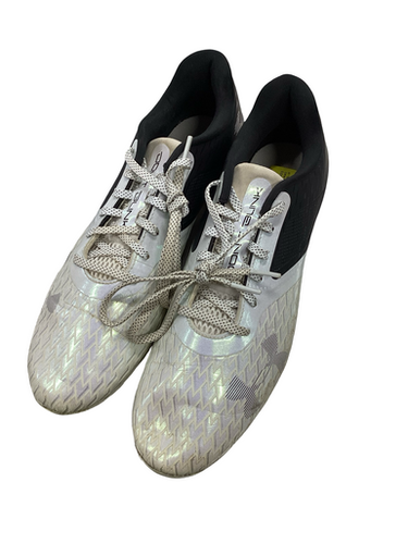 Used Under Armour BLUR Adult FB Cleats White Senior 9 11613-S000169845