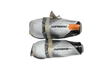 Used Bauer SUPREME Youth Shin Guards White 10" 11847-S000030273