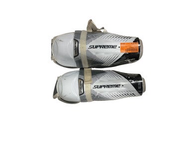 Used Bauer SUPREME Youth Shin Guards White 10" 11847-S000030273