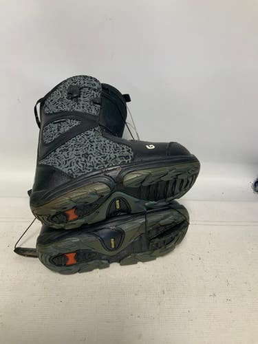 Used Burton SPEED ZONE GROM Boys Snowboard Boots Black Senior 7 11823-S000035071