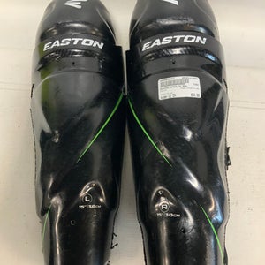 Used Easton STEALTH 55S Senior Shin Guards Black 15" 11823-S000035057