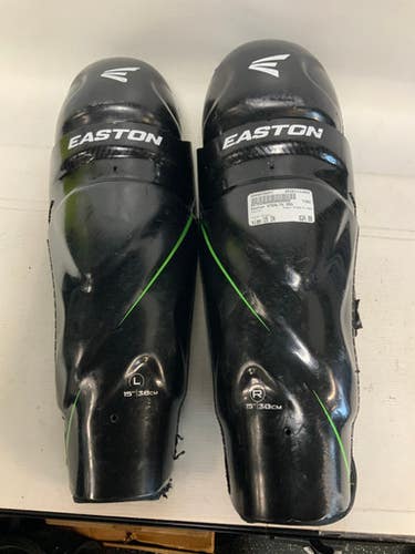 Used Easton STEALTH 55S Senior Shin Guards Black 15" 11823-S000035057