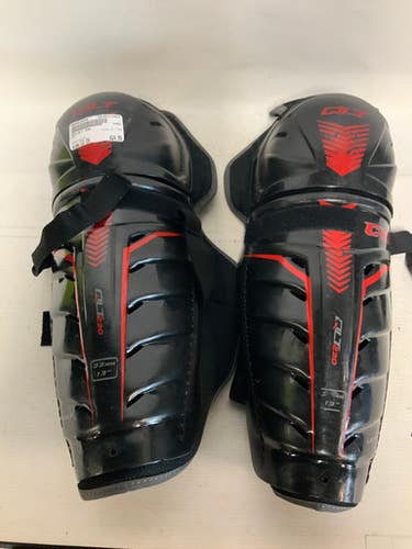 Used CCM QLT 230 Senior Shin Guards Black 13" 11823-S000035056