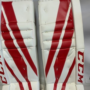 Used CCM EFLEX 3.5 Goalie Leg Pads Senior Red 32" 11823-S000035024