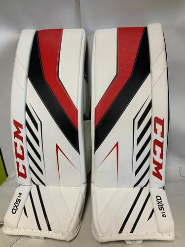 Used CCM AXIS 1.9 Goalie Leg Pads Senior Red 32" 11823-S000035017
