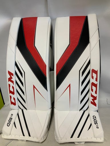 Used CCM AXIS 1.9 Goalie Leg Pads Senior Red 32" 11823-S000035017