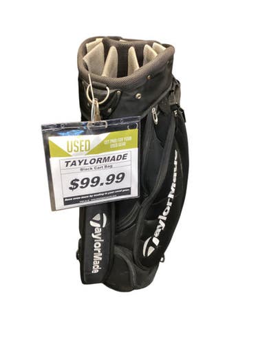 Used Taylormade BLACK CART BAG Mens Cart Bag Black 11884-S000054280