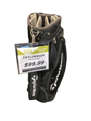Used Taylormade BLACK CART BAG Mens Cart Bag Black 11884-S000054280