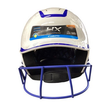 Used Champro HELMET WITH MASK Batting Helmet w/Mask White MD 11760-S000083236