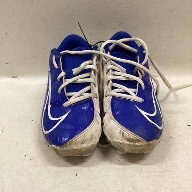 Used Nike BB CLEATS BB/SB Cleats White And Royal Blue Youth 13.0 11725-S000492895