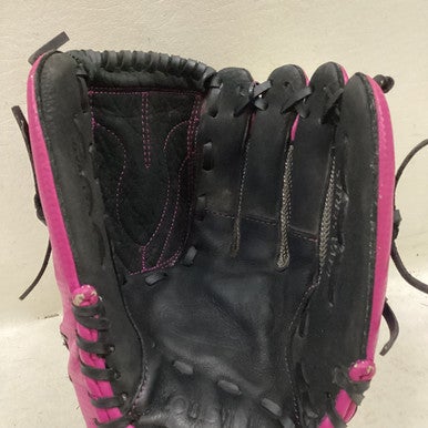 Used Louisville Slugger DVRF1911 RH Throw Fastpitch Gloves Black And Pink 11" 11725-S000491657
