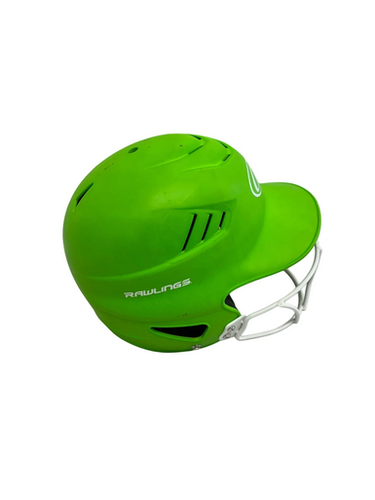 Used Rawlings RCFH OS Kelly Green Batting Helmet w/Mask 11692-S000142852