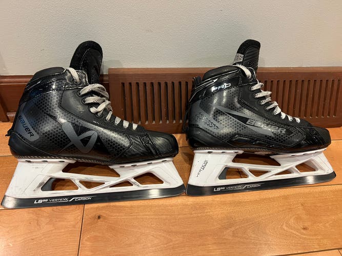 Bauer Pro Hockey Goalie Skates 7.5 (Used) - Fit 3 w/ Extra Set of Steel