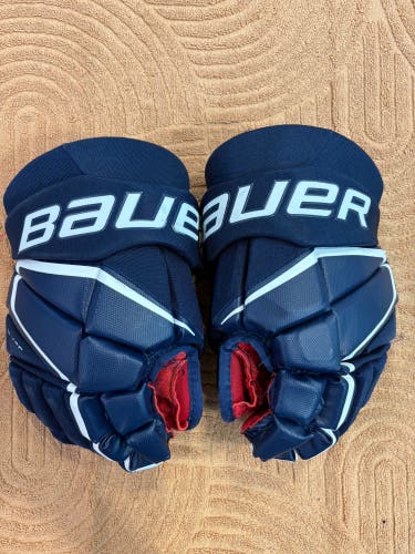 Blue Senior Bauer Vapor 3X Gloves 14" (Used)