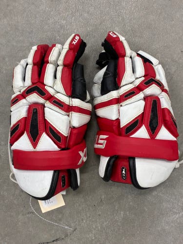 Red STX Cell Lacrosse Gloves 12" (Used)