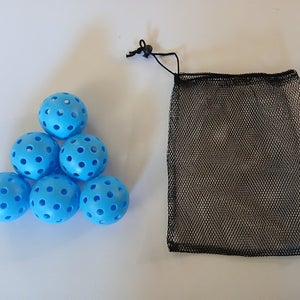 Set of 6 Pickleballs with Carrying Bag
