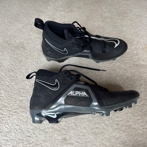 Black Men's Size M 12.0 (W 13.0) Adult Nike Alpha Menace High Top Turf Cleats (Used)