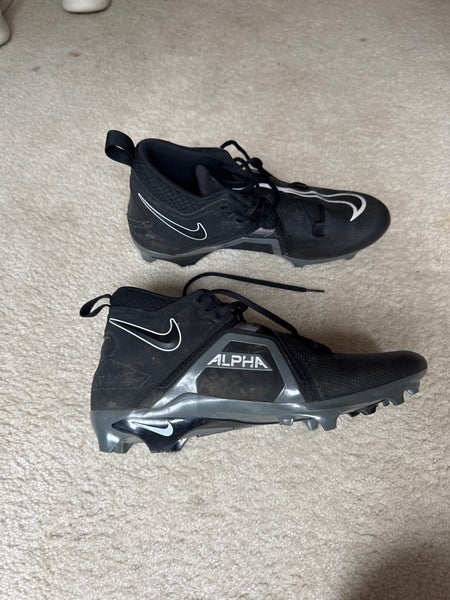 Black Men's Size M 12.0 (W 13.0) Adult Nike Alpha Menace High Top Turf Cleats (Used)