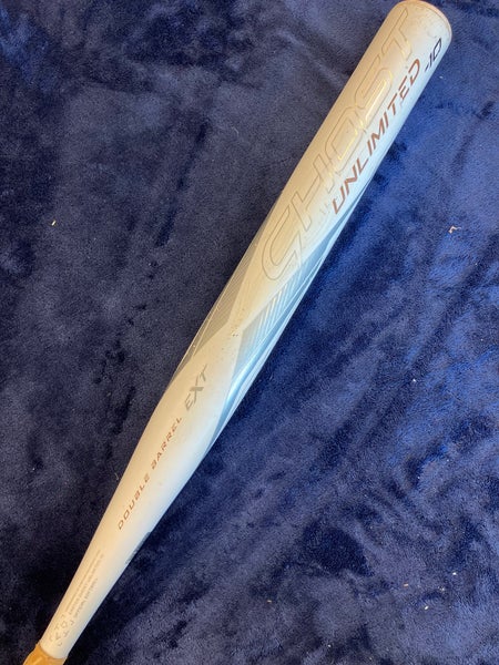White 2023 Easton Ghost Unlimited Composite Bat (-10) Composite 23 oz 33" (Used)