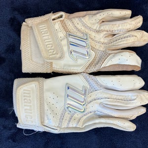 White Medium Marucci Batting Gloves (Used)