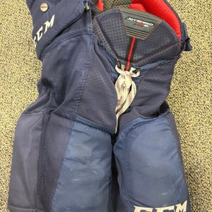 Blue Junior Medium CCM JetSpeed FT1 LE Hockey Pants (Used)