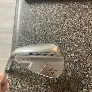 Callaway Jaws Raw Full Toe Chrome Left Hand Wedge Wedge Flex 56 Degree Steel Shaft (Used)