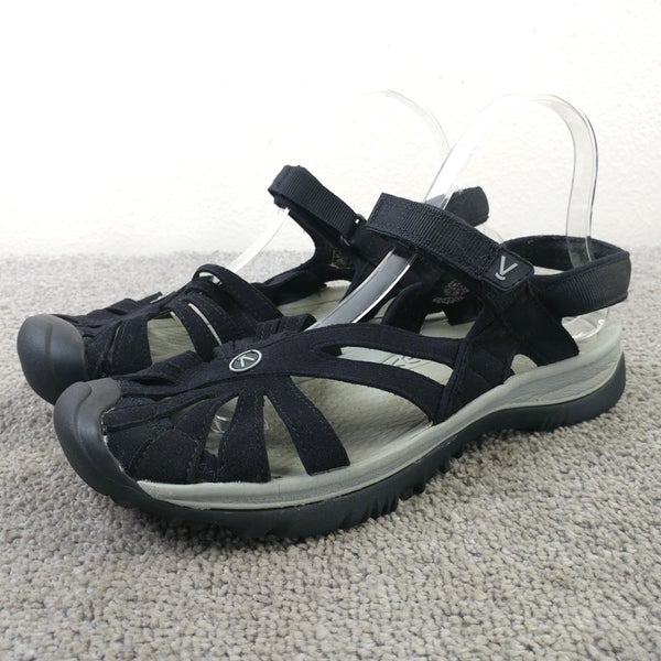 Keen Whisper Womens Size 10 Sandals Black Bungee Cord Water Shoes Slingback