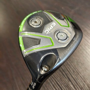 RIGHT HAND CALLAWAY GREAT BIG BERTHA EPIC SUB ZERO 3-WOOD FAIRWAY OZIK 65 STIFF
