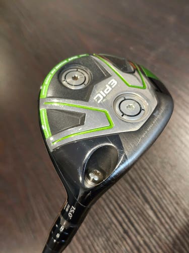 RIGHT HAND CALLAWAY GREAT BIG BERTHA EPIC SUB ZERO 3-WOOD FAIRWAY OZIK 65 STIFF