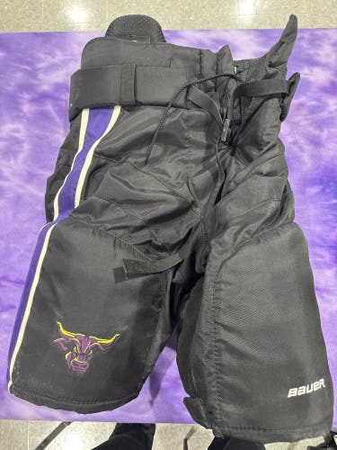 Black Senior Small Bauer Hockey Pants Pro Stock (Used)