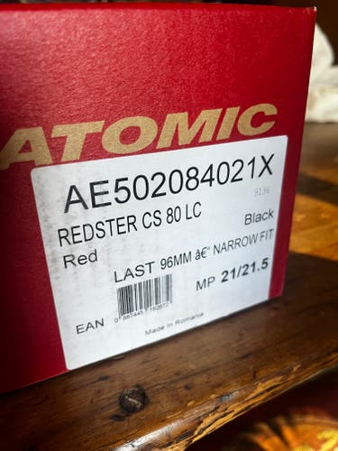 Atomic Redster Race Boots - Mondo 21 & 21.5 Unisex CS 80 Ski Boots Soft Flex (New)