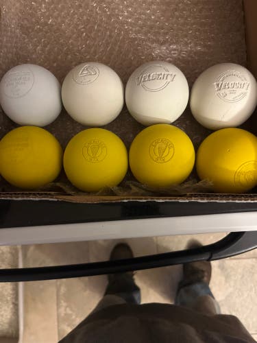 Lot of 8 Assorted Lacrosse Balls (Used)
