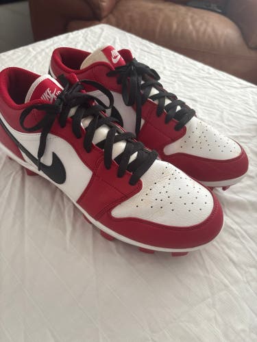 Red Men's Size 13.0 (W 14.0) Adult Nike Air Jordan Low Top Molded Cleats (Used)