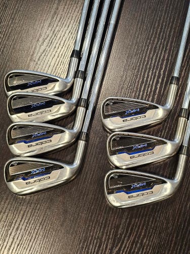 LEFT HAND COBRA MAX GOLF IRON SET 4-PW STEEL STIFF FLEX